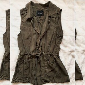 Army Green Drawstring Vest